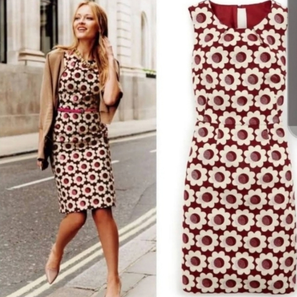 Boden Women's Wool Blend Midi Sheath Dress